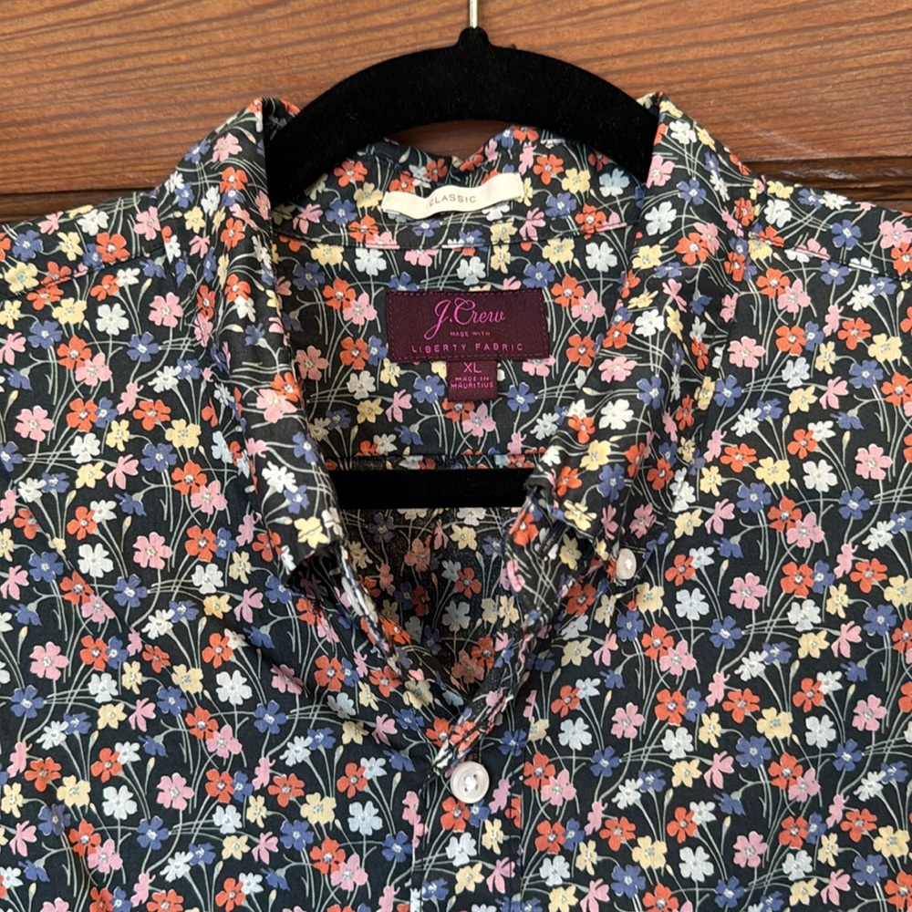 J. Crew Liberty London short sleeve button down shirt